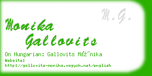 monika gallovits business card